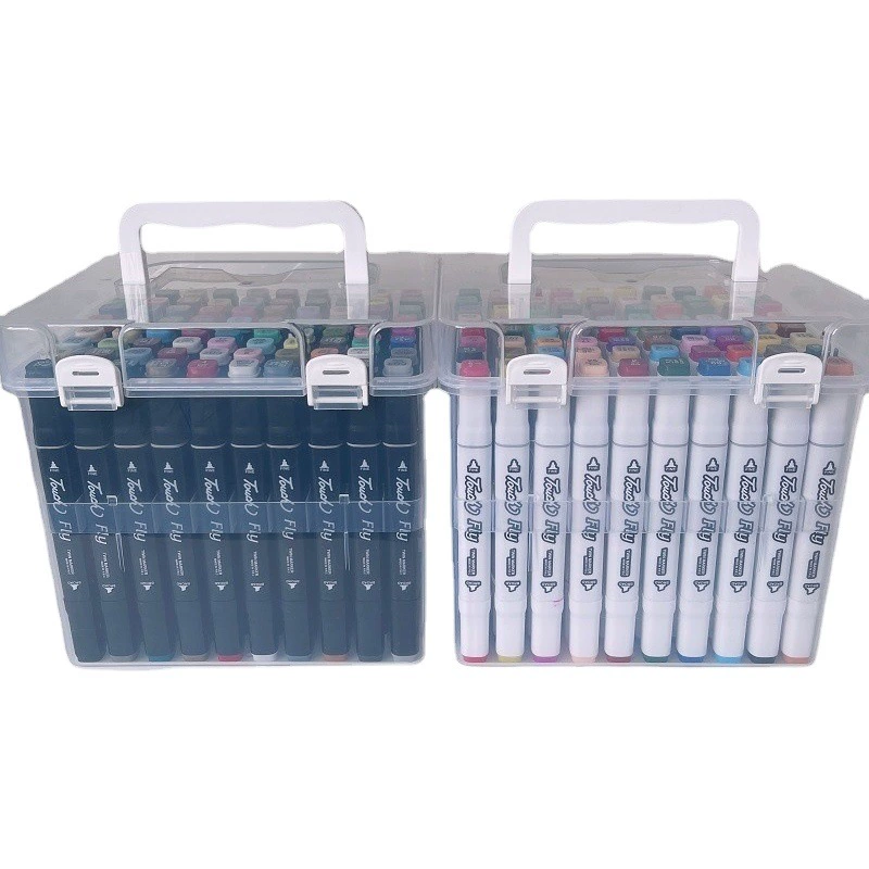 Набор двусторонних маркеров для рисования, на спиртовой и масляной основе, для детей, аниме, цветной рисунок, оптом, для граффити