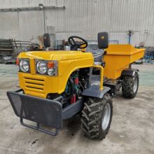 四驱款农夫车轮履两用款货箱自卸大宽胎摘棕榈果升降运输车