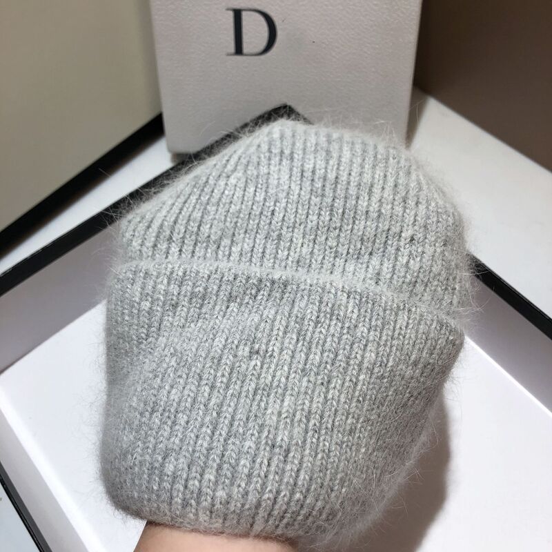 大量の輸出ロシアの厚い重さのウサギの毛のニットの帽子のファッションのシンプルな純色の柔らかいモチモチの保温の毛糸の帽子の女性|undefined