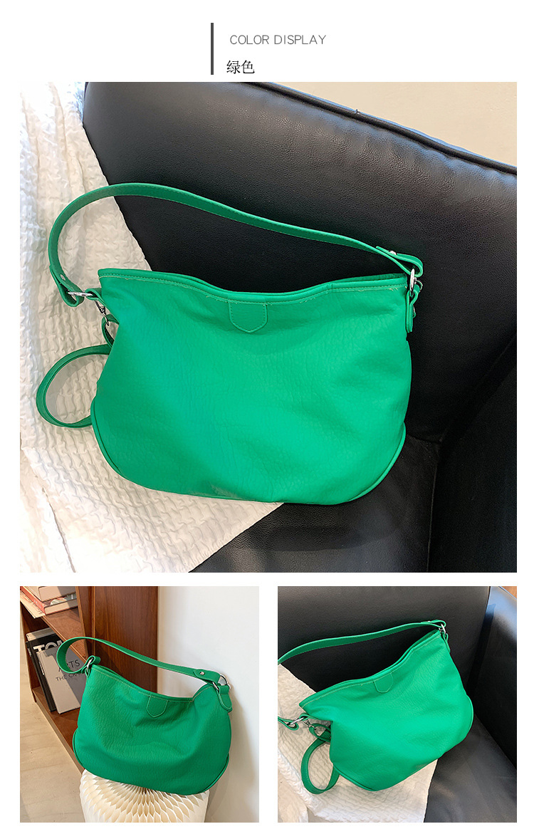 Estilo Coreano Retro Simple Bolso De Hombro De Moda 2021 Nuevo Ins Gran Capacidad Casual Bolso De Moda Bandolera Bolso De Mujer display picture 2