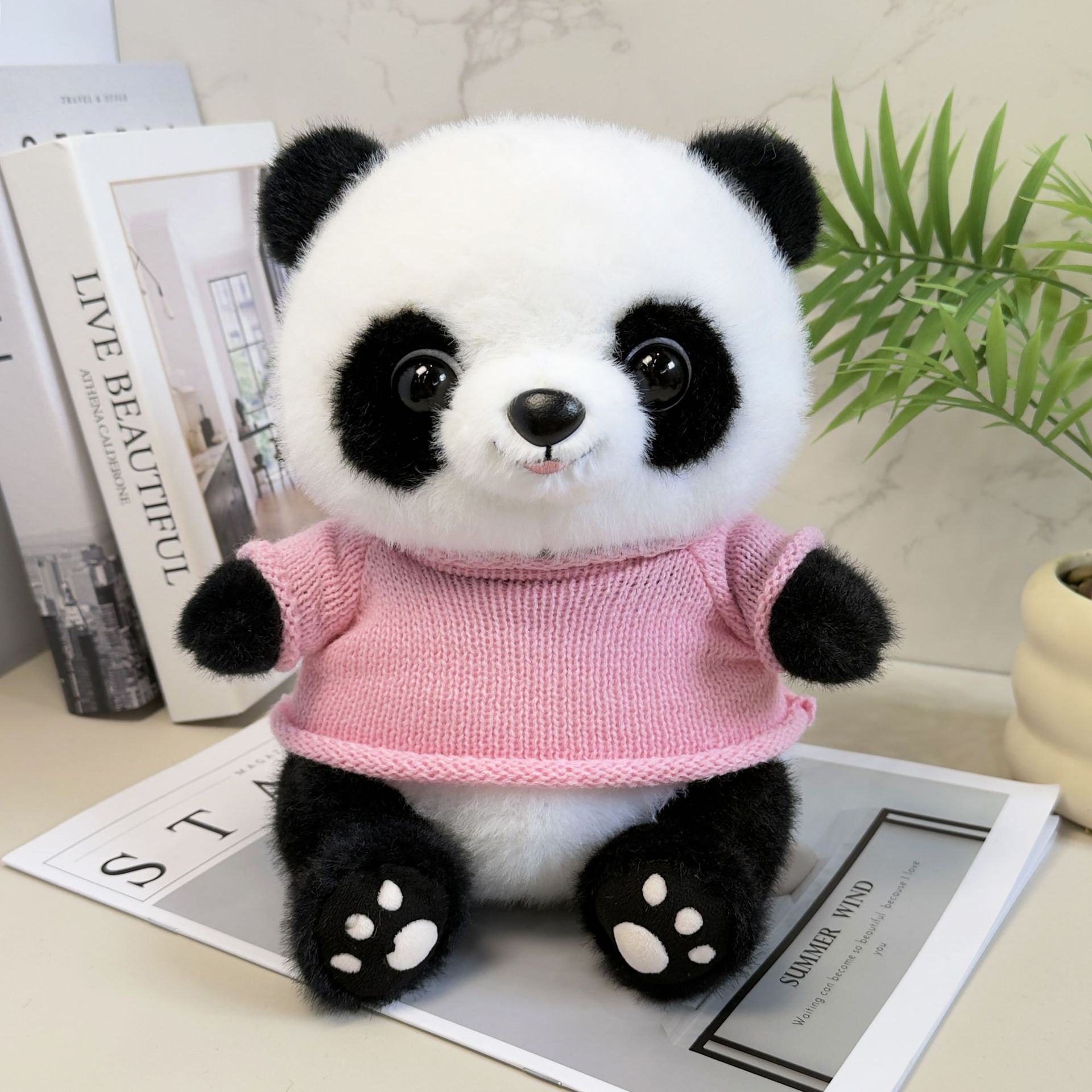 Cute tesoro nacional panda muñeca muñeca de peluche muñeca panda muñeca Chengdu logotipo de la empresa de impresión de recuerdos