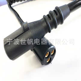 多芯PU/PVC3芯拖车线高弹伸缩电源线缆纯铜螺旋线