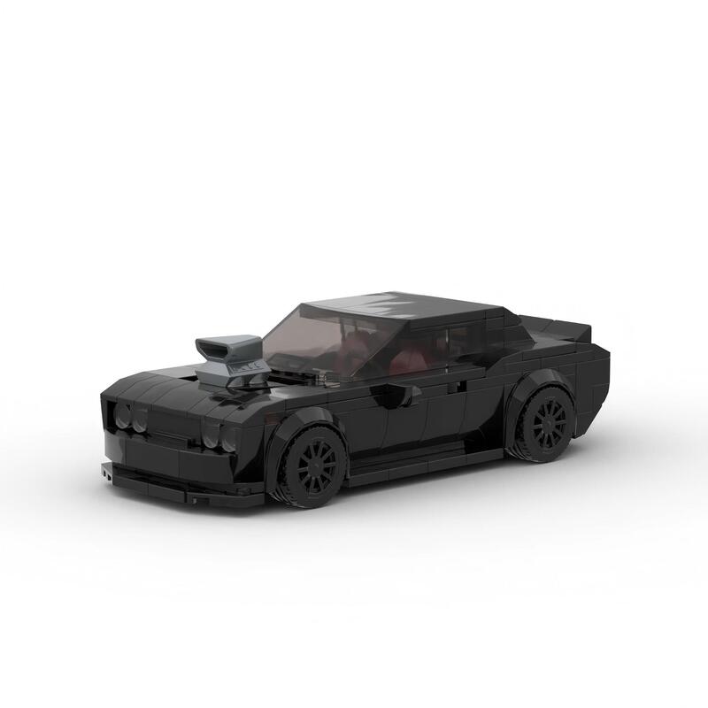 Moc Building Blocks Are Compatible with Lego Dodge Challenger Charger Eight-Gate Car Speed Series Creative Super Racing