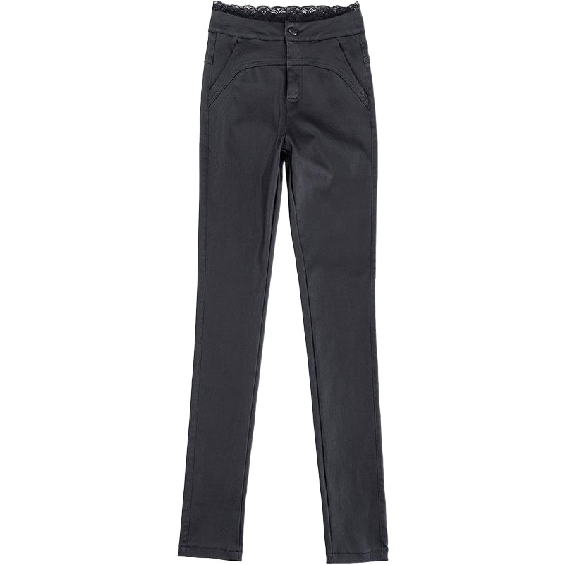 Pantalones de cuero mate para mujer, novedad de verano 2026, leggings de cintura alta versátiles y ajustados, pantalones delgados que estilizan la figura.