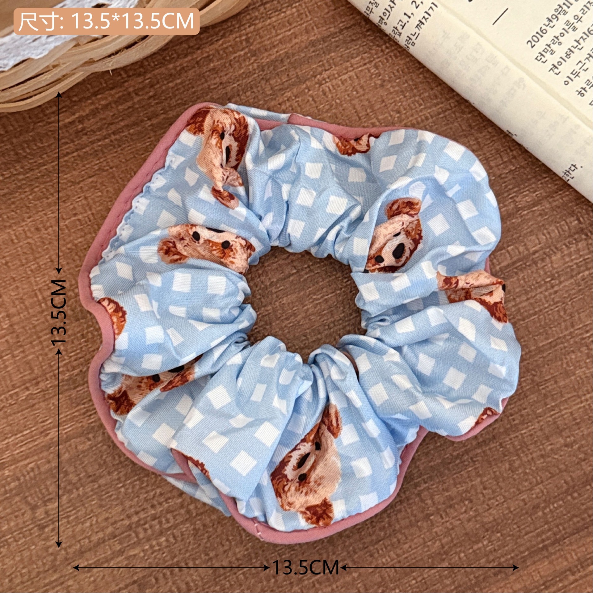 Estilo coreano de alta apariencia de encaje de intestino grueso banda de pelo accesorios para el cabello cuerda de pelo de corazón de niña de todo fósforo pequeño Qing nuevo tocado de cola de caballo de gran altura al por mayor