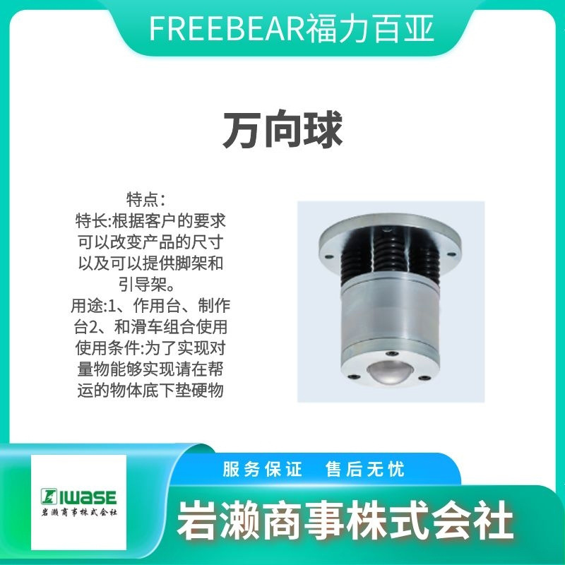 FREEBEAR福力百亚/万向球/物流搬运工具/工业滑块/RU-RC30-1100