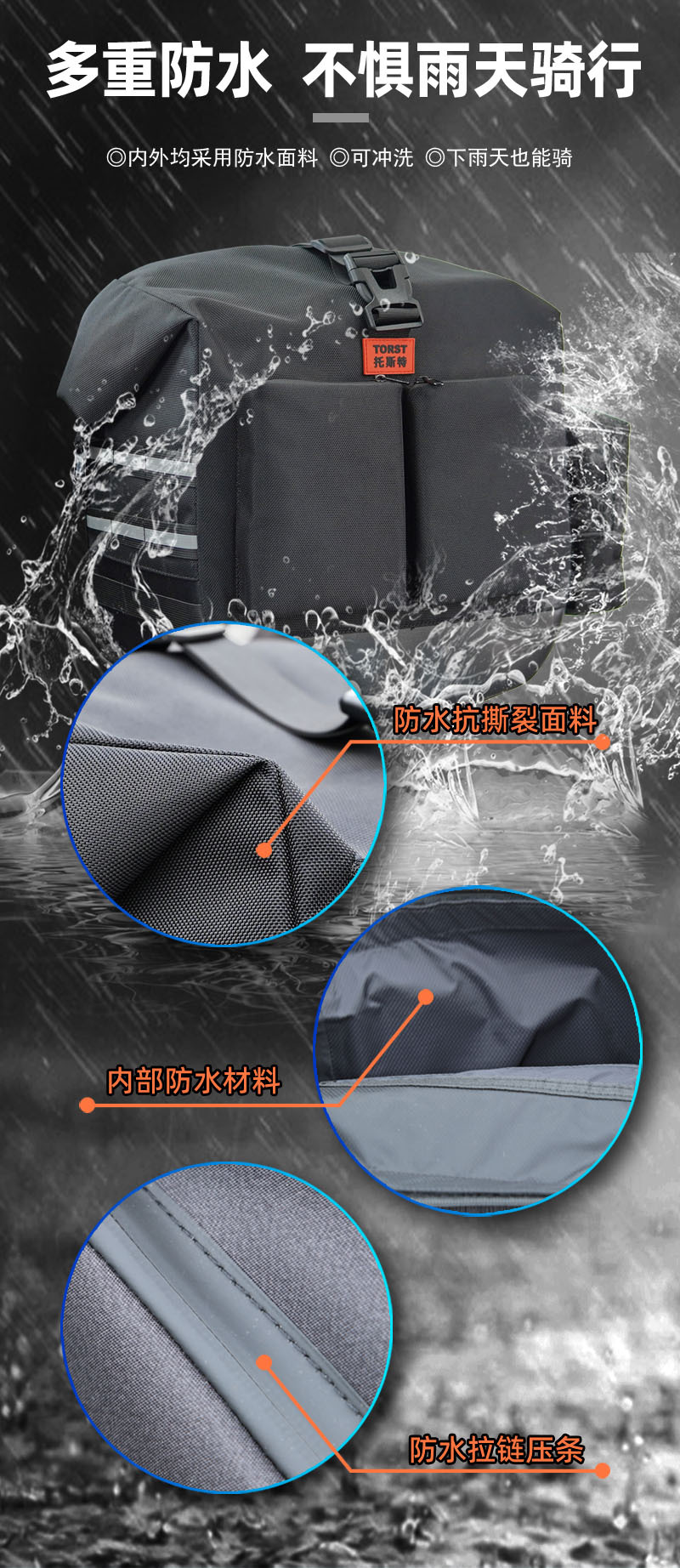 Suitable for Benda Gingila 350ACE Bumper Backrest Tail Box Folding BD350-15BACE Side Bag