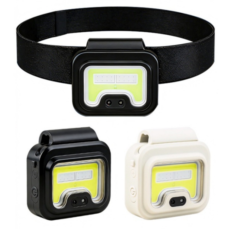 New Cross-border COB Silicone Strong Magnetic Small Portable Headlamp, Mini USB Rechargeable, Sensor-activated Running_desvips.com