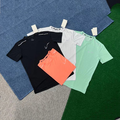 外贸批发体育生训练速干田径训练服跑步运动服短袖运动反光运水晶