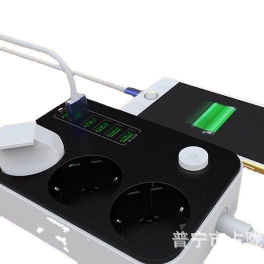 Caja de regalo exportación transfronteriza enchufe 6USB-C multipuerto enchufe de carga de teléfonos móviles comercio exterior exportación nuevo tipo de placa de enchufe de fila