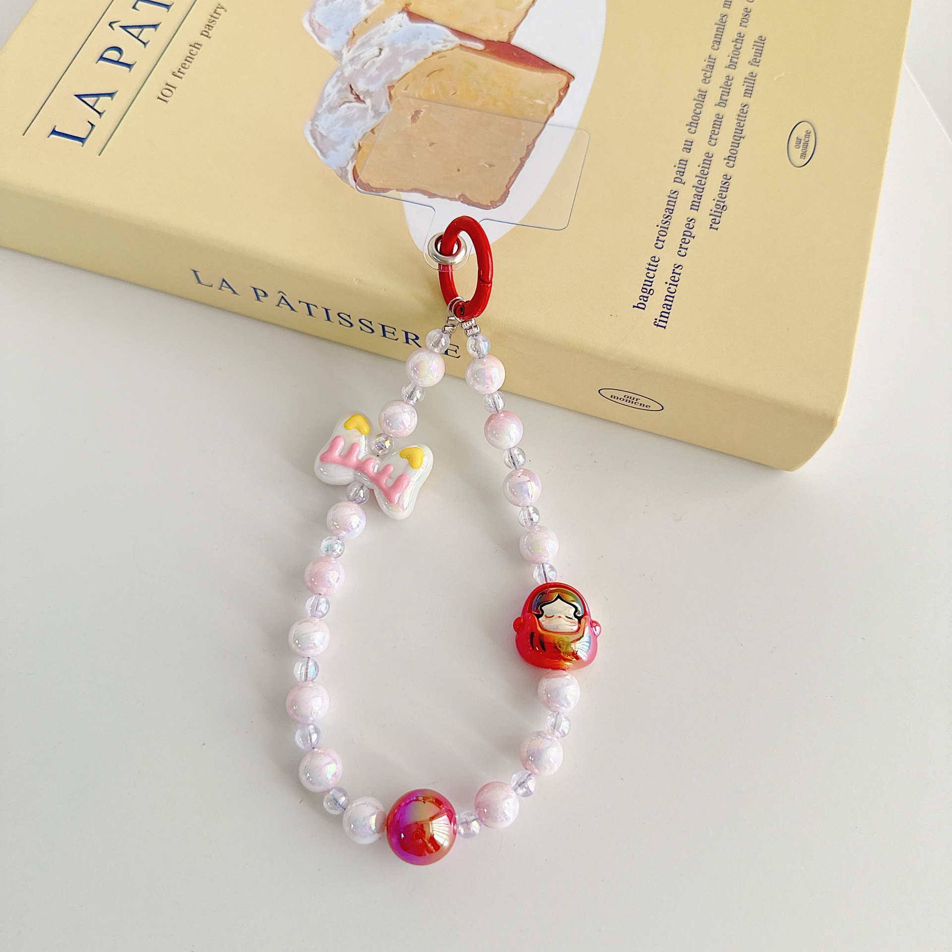 Dulce viento encantador cuentas de dibujos animados para teléfonos móviles colgante colgante colgante universal bolso colgante de cuentas hechas a mano colorido