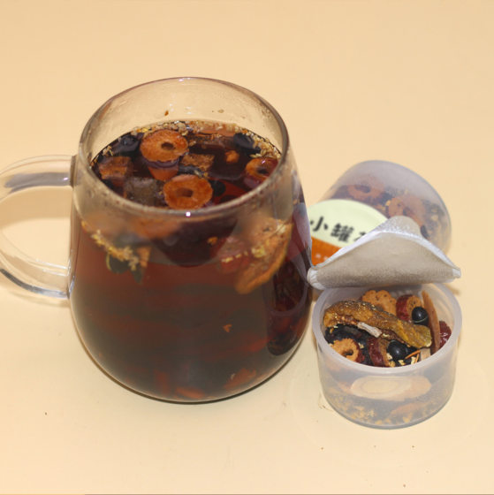 Radix Puerariae Fig Shenqi Drink Osmanthus Radix Astragali Black Wolfberry Mulberry Tea Small Pot Tea Substitute Processing Female Girls Raising Female Tea