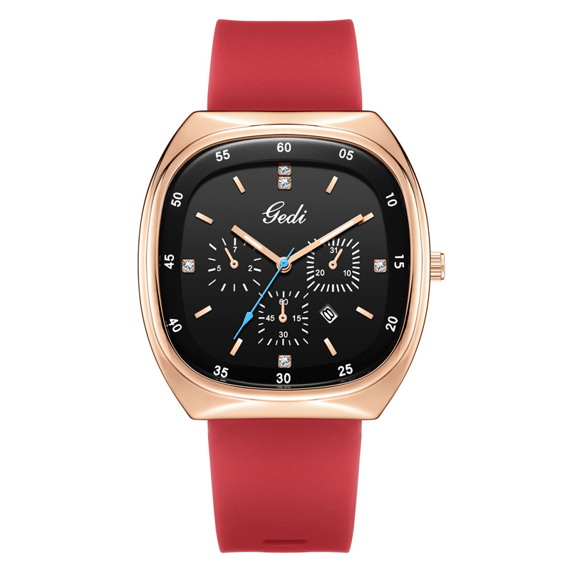 Rose shell black plate red band