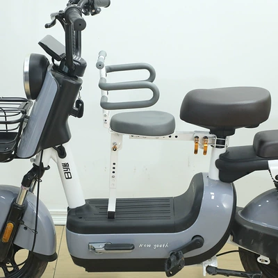 with Child Support, Foldable — Electric car child seat - gray-seat-folding-armrest-guardrail