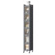 Kitchen Gap Storage Cabinet Bathroom Refrigerator Gap Cabinet Narrow Cabinet with Door Floor Multi-layer Storage Cabinet against Wall Household
