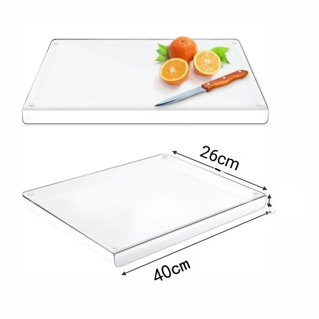 Amazon explotó acrílico negro transparente tablero de corte de cocina antideslizante para cortar frutas y verduras tablero de corte de pan