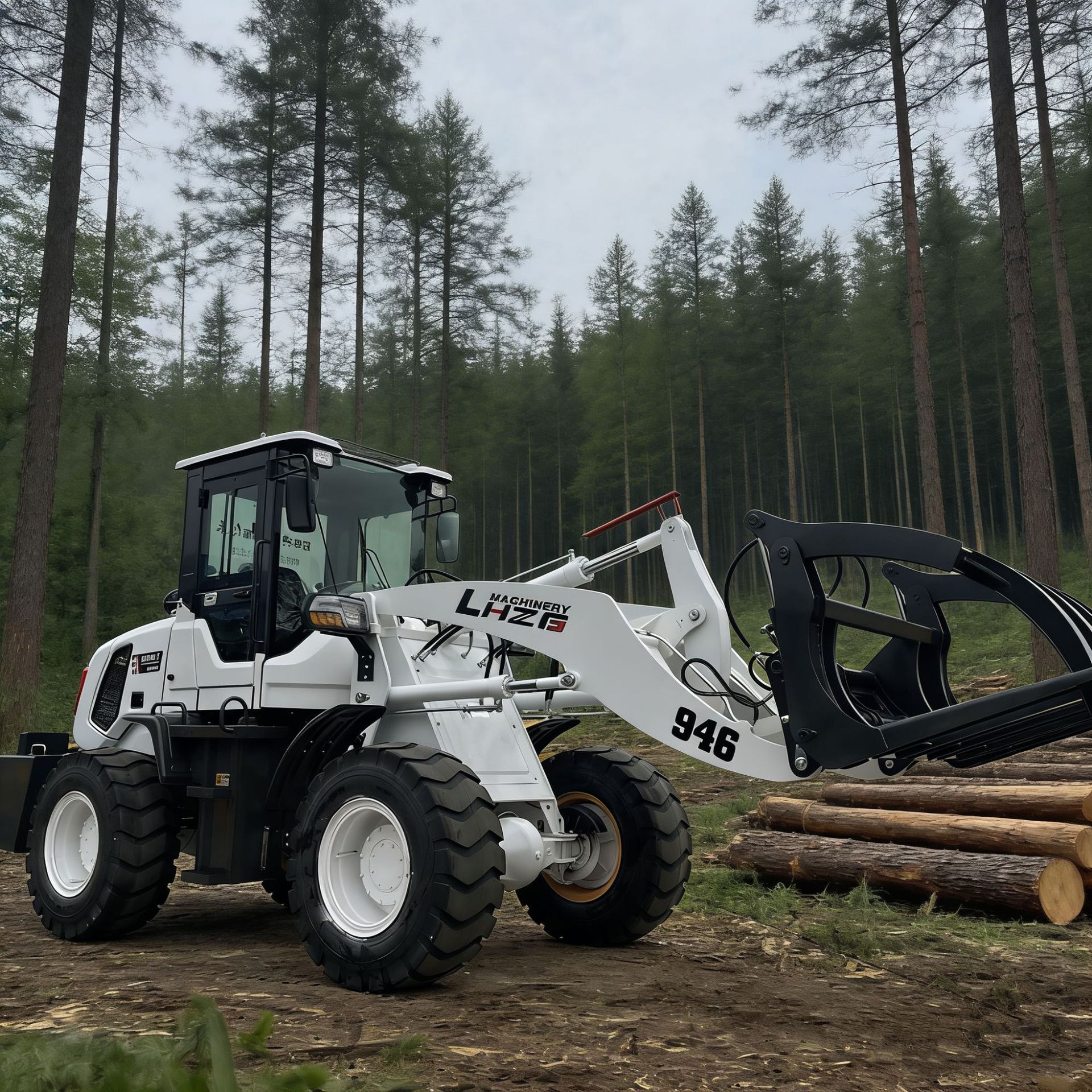 Máquina de construcción de maquinaria agrícola tipo rueda hidráulica agarrando césped agarrando madera cargador de carretilla elevadora general tipo multifunción image 3