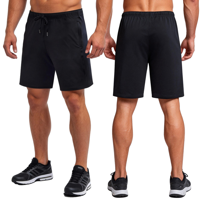 Amazon Cross-Border Quick-Drying Breathable Basketball Shorts Men's Summer Elastic Black Fitness Pants Training Running Sports Shorts