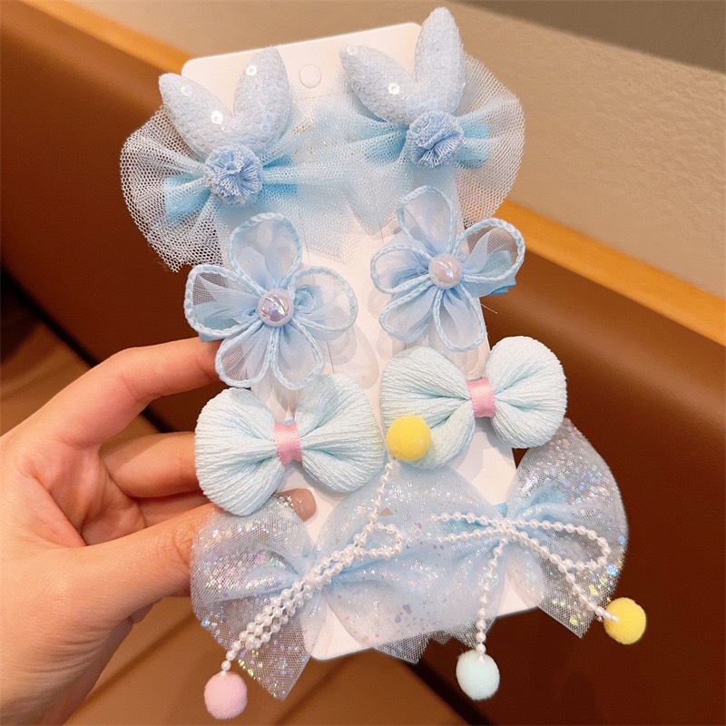 Flores de primavera arco clip para el cabello de niños tela super inmortal no daña clip para el cabello princesa adorable clip para el cabello al por mayor