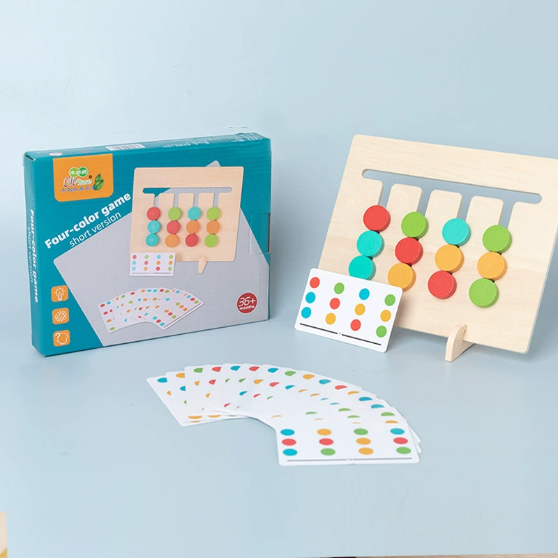 Деревянные развивающие Montessori пособия, когнитивные логические интеллектуальные развивающие игрушки, раннее образование, тренировка, восприятие цвета, логическое мышление
