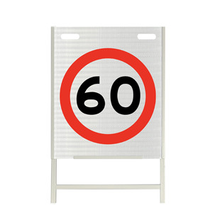 Construction Rescue Inspection Speed Limit Reminder Inductive Warning Portable Folding Reflective Warning Sign