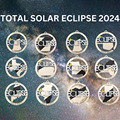 跨境2024日食挂牌Solar Eclipse 2024 Ornament木制工艺品