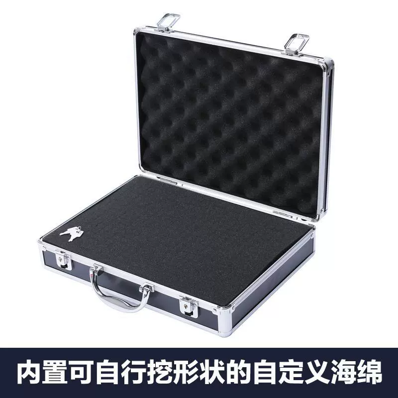 Портативная коробка из алюминиевого сплава среднего класса с несколькими корпусов с образцом продукта, витрина коробка с губкой