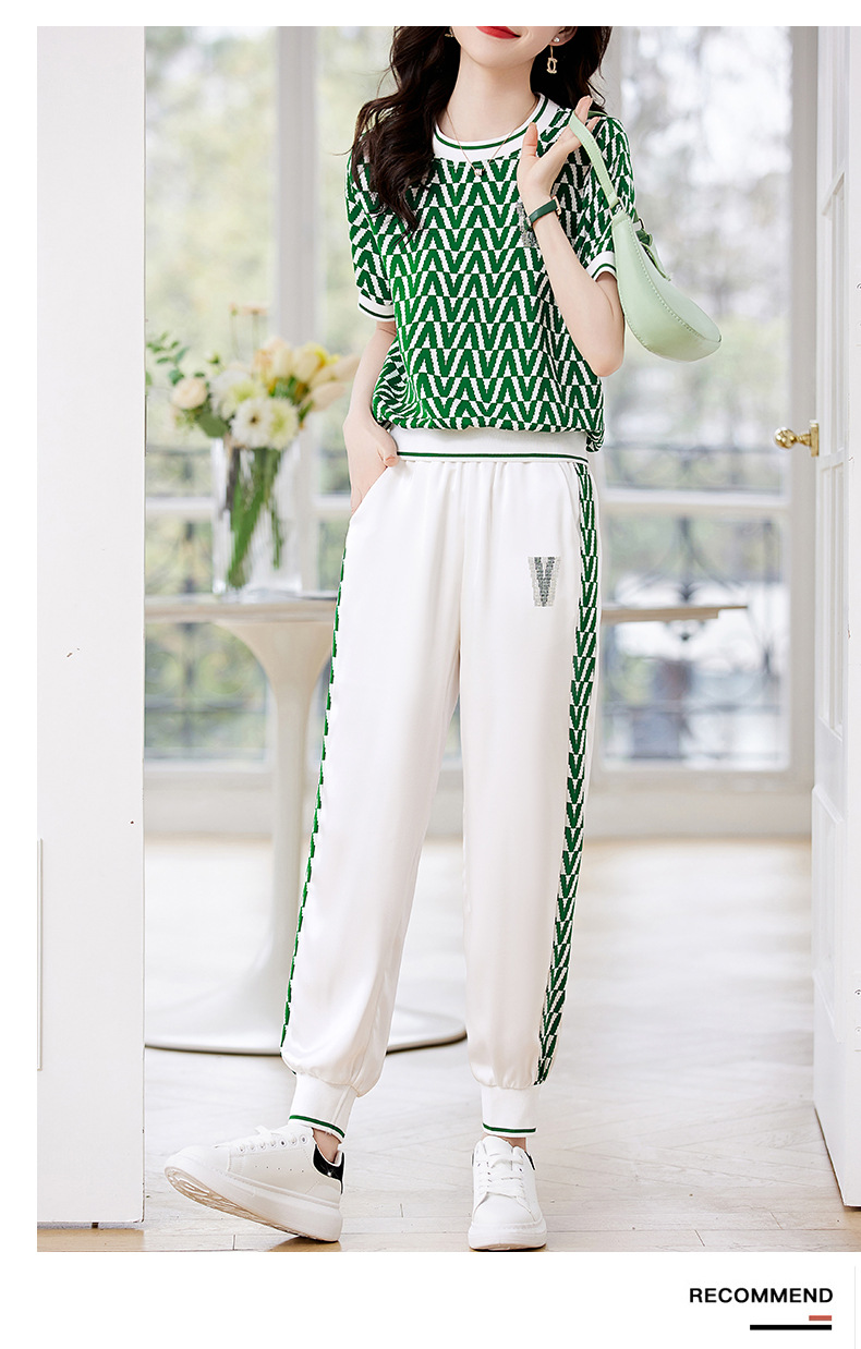 Women's Suit 2023 Summer New Fashionable And Elegant Casual Two-Piece Set For Ladies_ecoleips.com