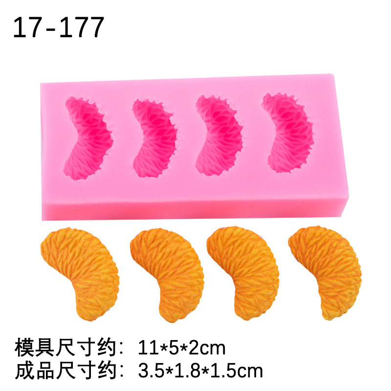 Simulación tridimensional fruta molde de silicona traje Fondant chocolate ritmo seco decoración de la torta Accesorios