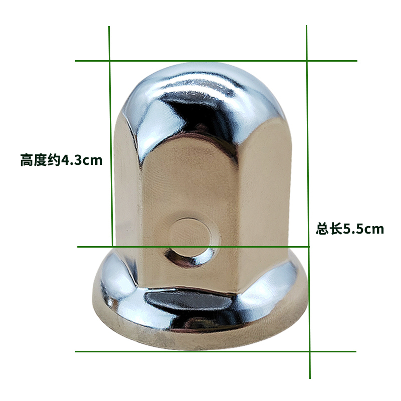 Metal material heavy-duty truck universal tire nut cover, wheel hub screw cap protective cover, decorative dust cap