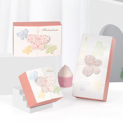 50g, 4-packs, 6-packs, 8-packs, Colorful Butterfly Mooncake Ice Skin Mid-Autumn Mooncake Box Snow Maiden Packaging Box Cookie Baking Box