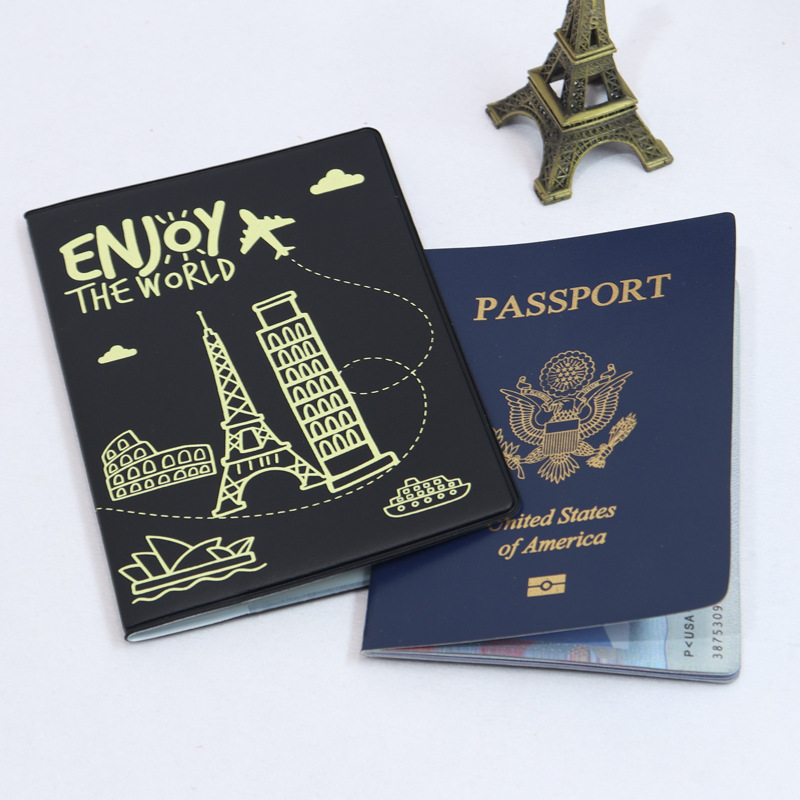 跨境旅行passpor护照夹简约便携 皮革护照保护套 证件收纳机票夹