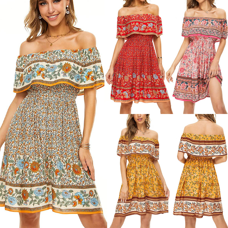 Fashion Spring Printing Dress Women