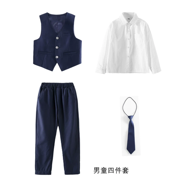 Vest for boys, uniform, set, 4 piece set