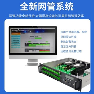 19dB 1550nm EDFA Optical Amplifier 32 Port Black FTTH