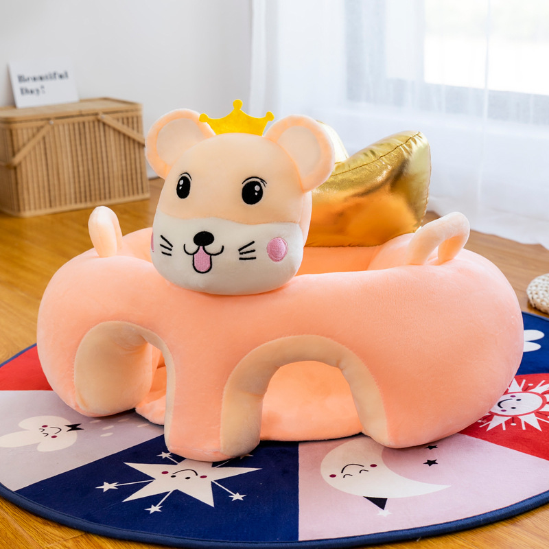 Asiento de Aprendizaje para Bebés, Anti-vuelco, Anti-caídas, Sofá de Peluche para Niños, Sofá Perezoso