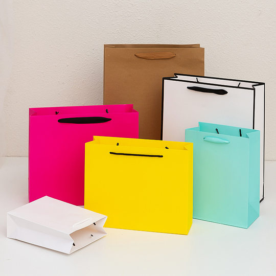 Kraft Paper Bag Gift Bag Printable Logo Portable Shopping Creative Paper Bag Advertising Jewelry Tote Bag