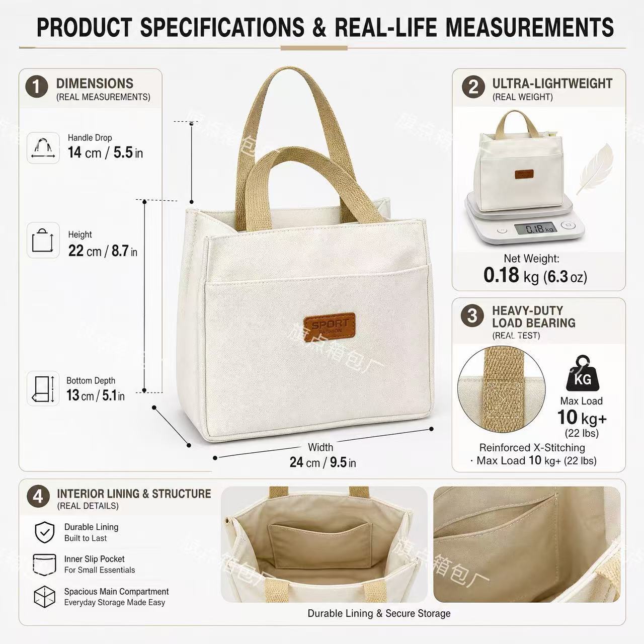 Cute Bear Canvas Small Square Bag Casual Walking Handbag Cheap Simple Lunch Bag Dropshipping