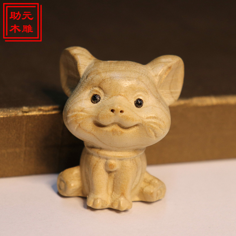桃木の木の彫刻の十二生肖のフルセットのネズミの牛の虎のウサギの竜の蛇の馬の羊のサルのニワトリの犬の豚の車の置物の文は卸売りを遊びます。|undefined
