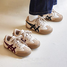 儿童女童运动鞋2025秋新款真皮鞋子韩版时尚轻便板鞋休闲鞋魔术贴