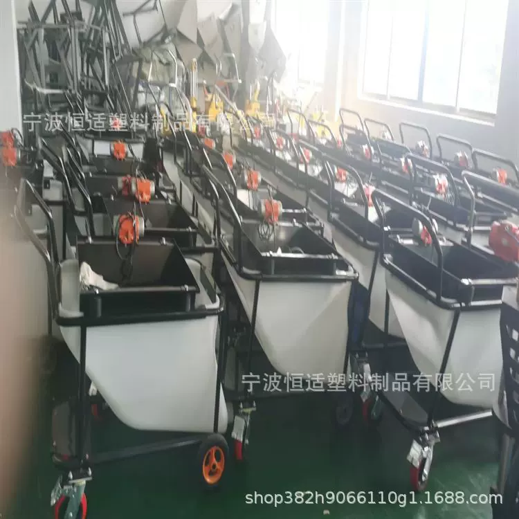 恒适提供喷涂机水泥浆塑料斗120L工地泥浆料斗聚乙烯环保大口料斗