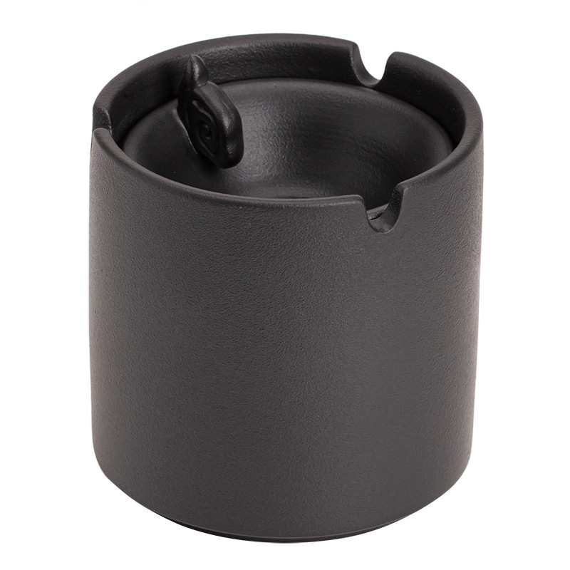 세라믹 재떨이 창조적 인 성격 추세 뚜껑 안티 플라이 애쉬 사무실 홈 거실 다기능 꽃 장식품