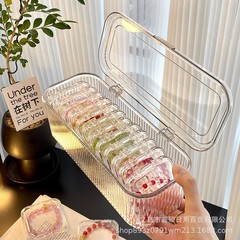 防氧化首饰盒子便携透明亚克力手镯链饰品文玩串珠水晶手串收纳盒