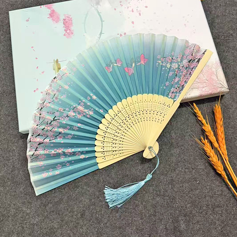 Abanico plegable de estilo antiguo - Para hombre/mujer, abanico de baile clásico, accesorio para fotografía de trajes antiguos/Hanfu, abanico plegable hecho a mano al estilo chino