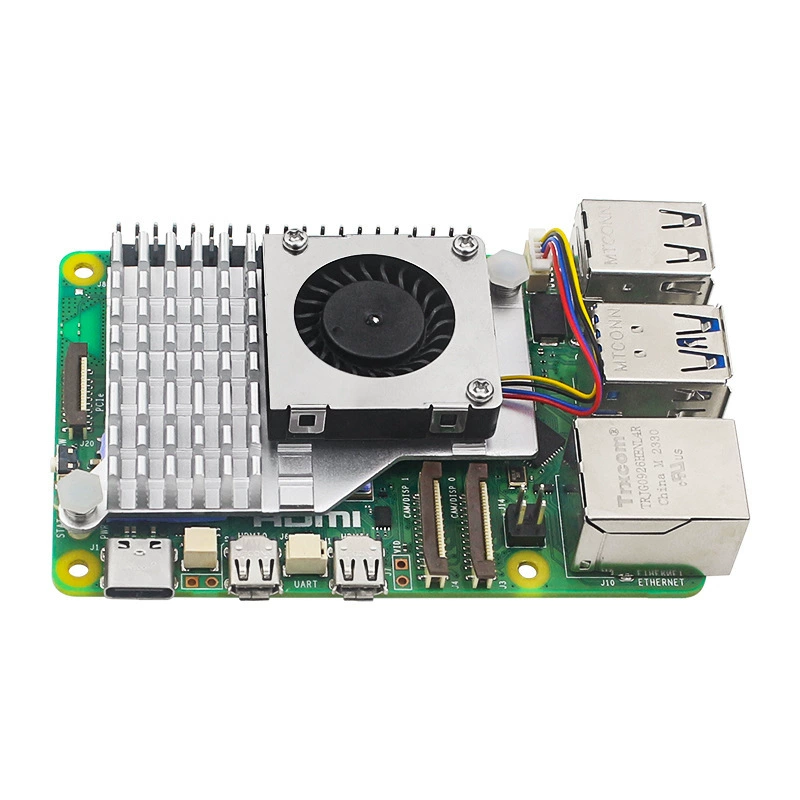 Raspberry Pi 5th Generation Heatsink Active Cooler Raspberry pi5 Aluminum Heatsink Blower Fan