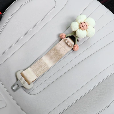 Cute Pregnant Mother Safety Belt: Other Automotive Interior Supplies - rice-yellow-flower-b-meter-extension-belt