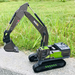Alloy Sliding Excavator Toy Children's Engineering Vehicle Simulation Excavator Model Forklift Boy Toy Factory Export