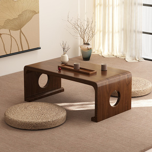 Bay Window Small Table Japanese Style Tata Rice Tea Table Kang Table Household Solid Wood Small Coffee Table Balcony Floor-to-Floor Tea Bay Window Table