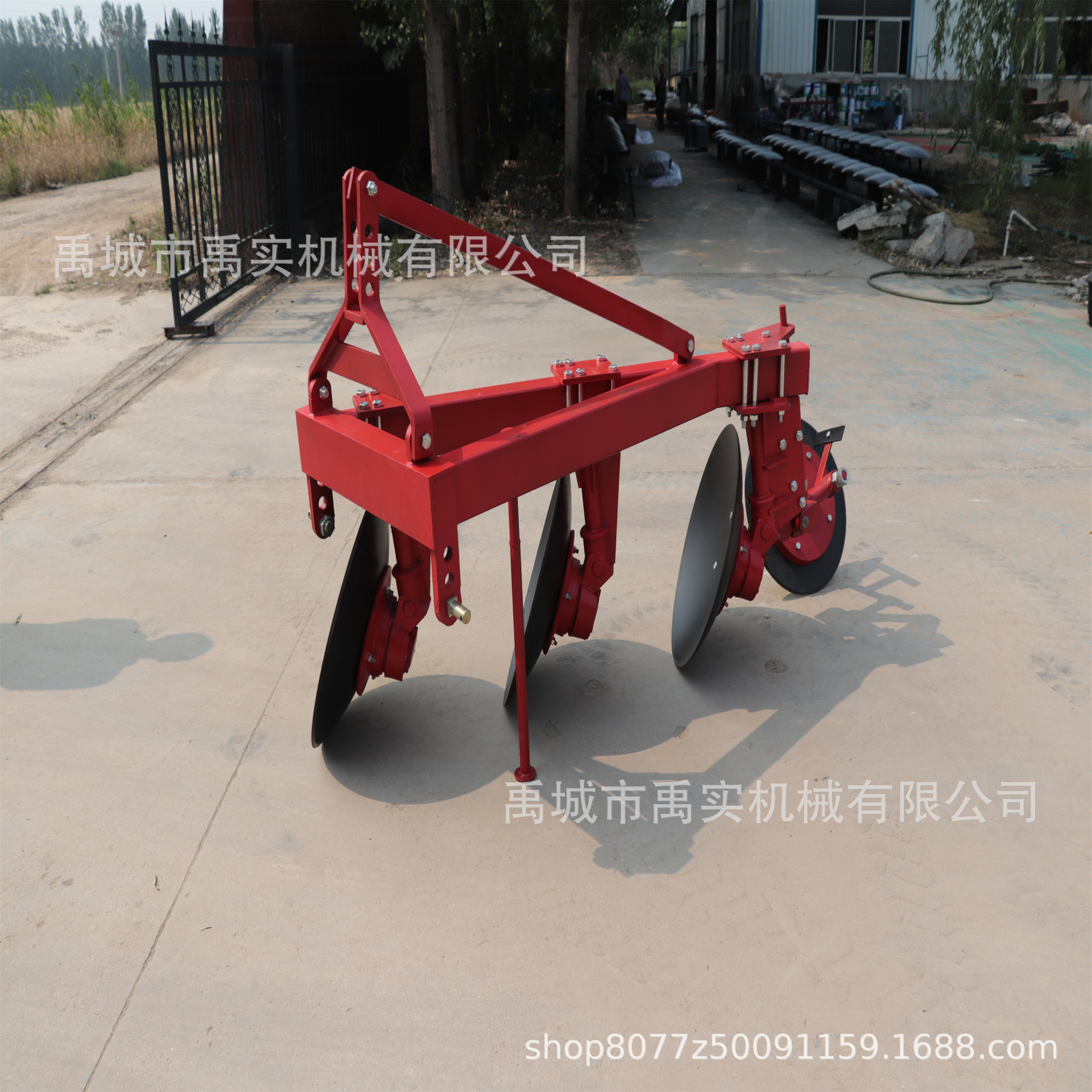 厂家直销禹实机械圆盘犁耕地农田翻地犁四轮拖拉机带的双耳圆盘犁