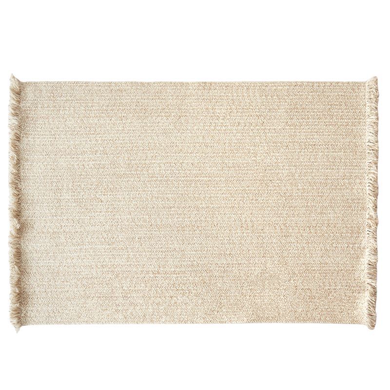 Tejido a mano alfombra cuadrada de yute sofá sala de estar casera crema de viento de cama superior cama sin pegamento mantas de bordillo